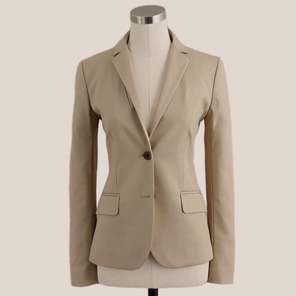 J. Crew - Dark Beige/Khaki Cotton Blazer